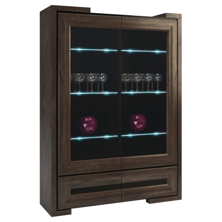Corino Glass Cabinet 2DS2SZ ( 2 - Divided ) Mebin
