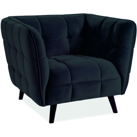 Castello 1 velvet black bluvel 19 wenge armchair Signal