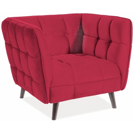 Castello 1 velvet armchair maroon bluvel 59 wenge Signal