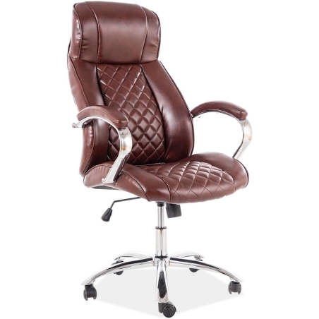 Swivel armchair Q-557 brown eco leather Signal