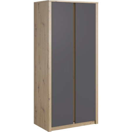 Wardrobe S2D Malta oak artisan/smooth grey Gała Meble
