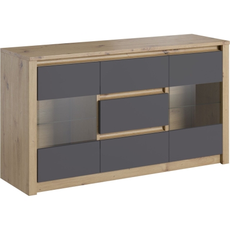 K2D Malta chest of drawers oak artisan/smooth grey Gala Meble