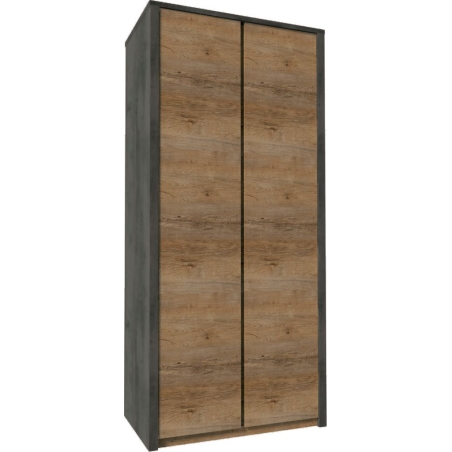 Wardrobe S2D Montana smooth grey Gała Meble