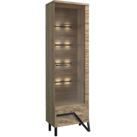 Pik single cabinet with lighting I right Mebin