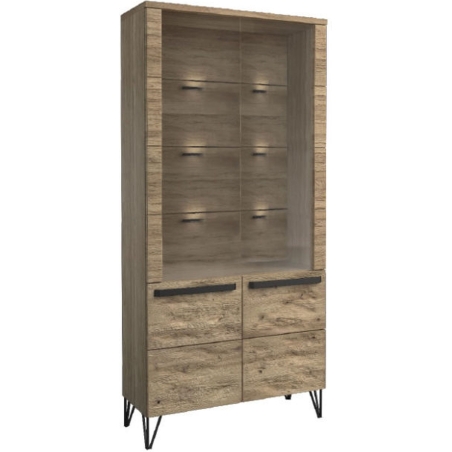 Pireus double cabinet with lighting Mebin