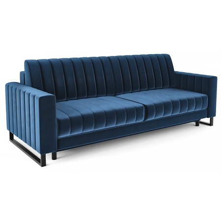 Loft three-seater sofa with sleeping function and storage box Canvani metal legs