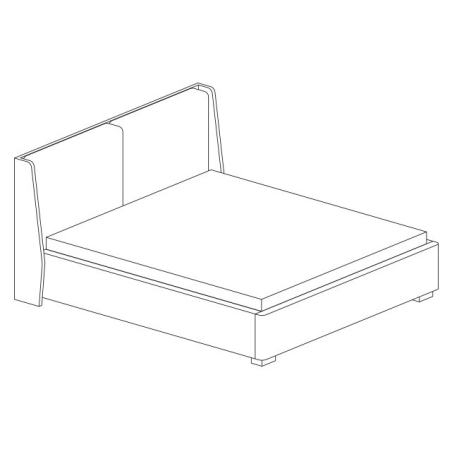 Monaco bed 180 X 200 cm with container New Elegance (upholstered furniture)