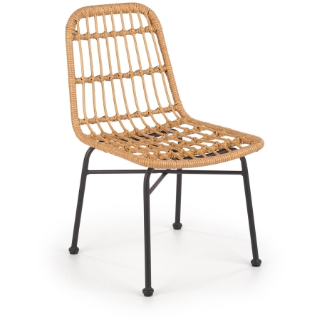 K401 rattan chair black / natural Halmar