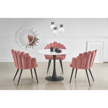 K410 chair pink velvet Halmar