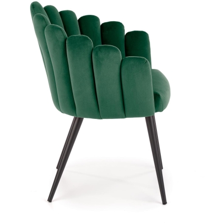 K410 dark green velvet chair Halmar