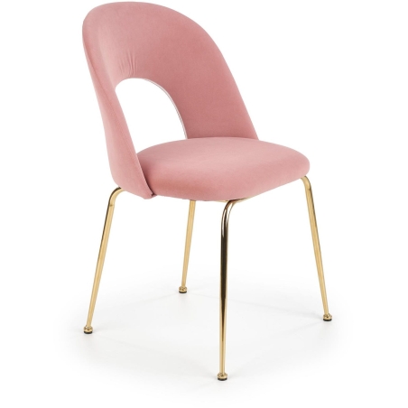 K385 chair light pink gold legs Halmar