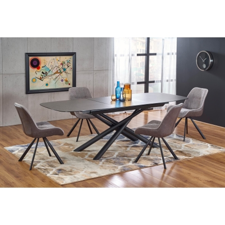 Capello folding table dark ash black legs Halmar