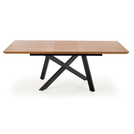 Capital 2 table natural oak veneer legs black Halmar