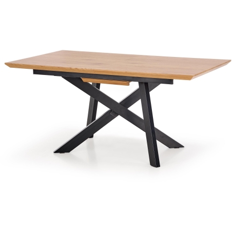 Capital 2 table natural oak veneer legs black Halmar
