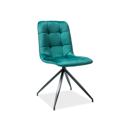 Texo Velvet black frame / Bluvel green chair 78 Signal