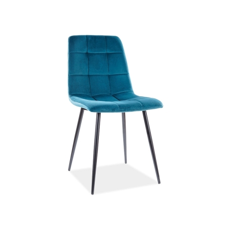 Mila Velvet turquoise Bluvel 85 Signal chair