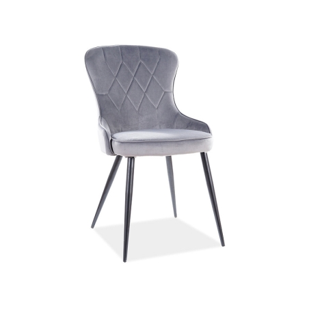 Lotus Velvet grey Bluvel 14 chair Signal
