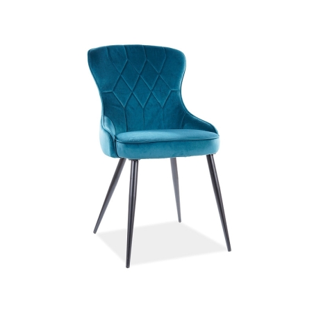 Lotus Velvet turquoise Bluvel 85 Signal chair