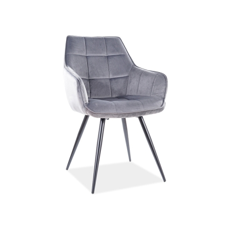 Lilia Velvet Grey Signal chair