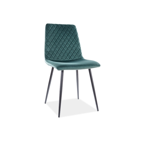 Irys Velvet Chair Black Frame Green Bluvel 78 Signal