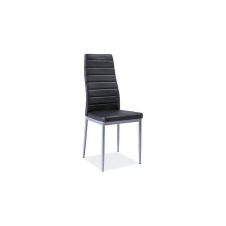 H261 Bis chair Aluminium black eco leather Signal